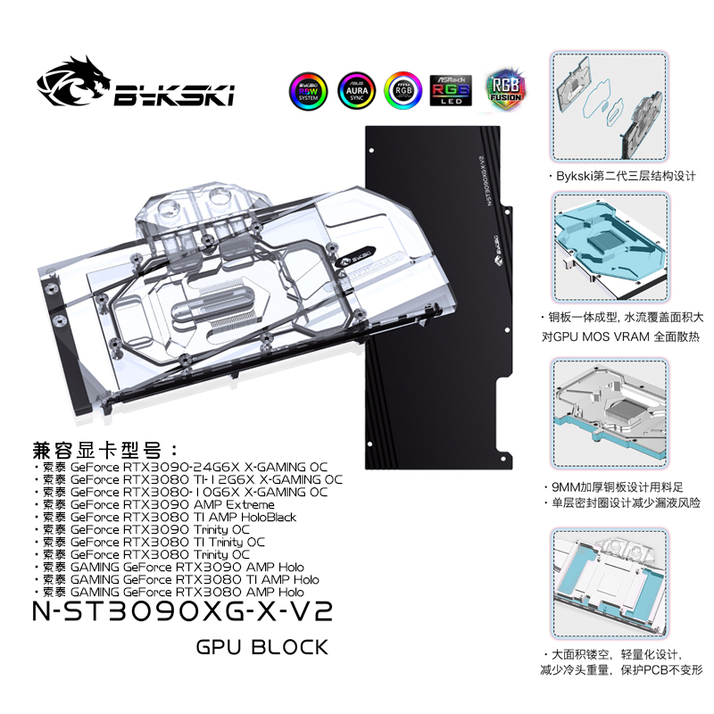 Rtx 4090 Water Block - Bykski Acqua Blocco di Utilizzare per
